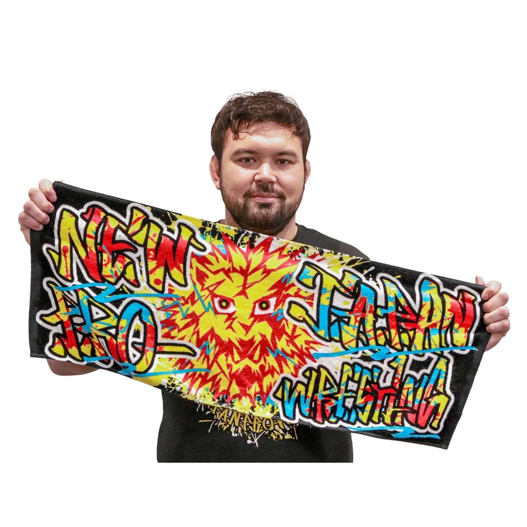 Lion Mark Face Towel (2026 – Black × Color Logo)